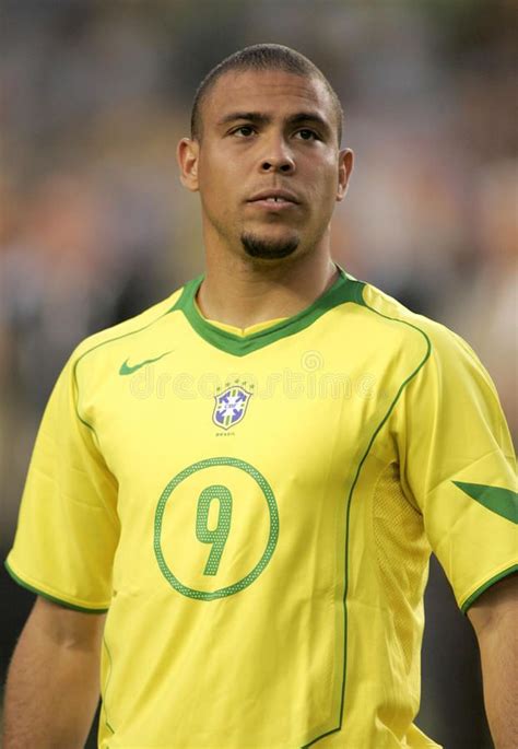 Ronaldo Brazilian Player Ronaldo On Portrait Before The Friendly Match