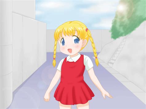 Ekikon Kenkyuukai Animated Animated  Blonde Hair Child Dress