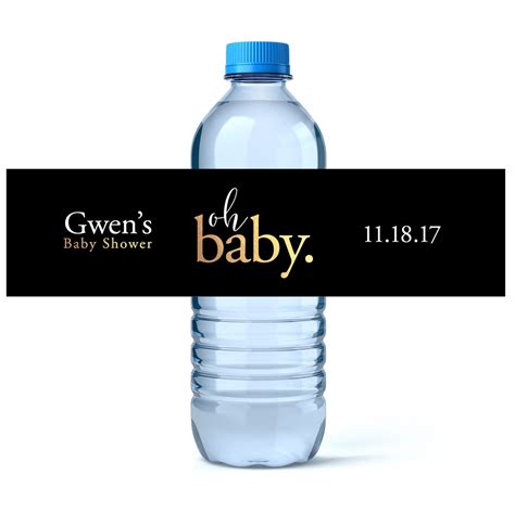Baby Shower Water Bottle Labels Baby Shower Labels Water Etsy