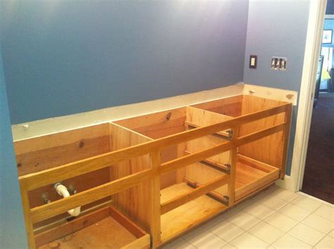 This kitchen instantly looked modern, new, and of a higher quality in wood work. Refinish Honey Oak Bathroom Cabinets | Before and After ...