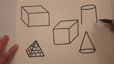 Drawing 3 D Solid Shapes Youtube