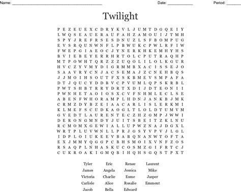 Twilight Printable Word Searches Word Search Printable