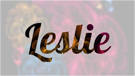Leslie Name Design