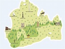 Map Of Surrey Print | Surrey, England map, Surrey parks