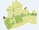 Map Of Surrey Print By Pepper Pot Studios | Surrey, Vision board diy ...