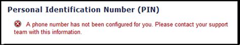 Personal Identification Number Pin A Phone Number Has Not Been