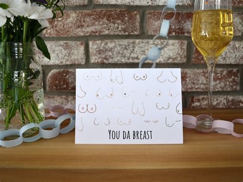 Boobs Card Greeting Cards For Friends Adult Humor Rude Etsy