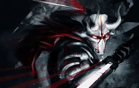 Wallpaper Blood Sword Mask Art Horns Dota 2 Juggernaut Yurnero