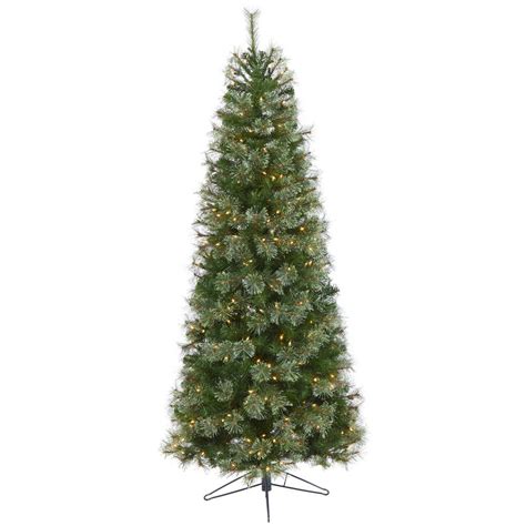Nearly Natural 65 Ft Pre Lit Cashmere Slim Artificial Christmas Tree