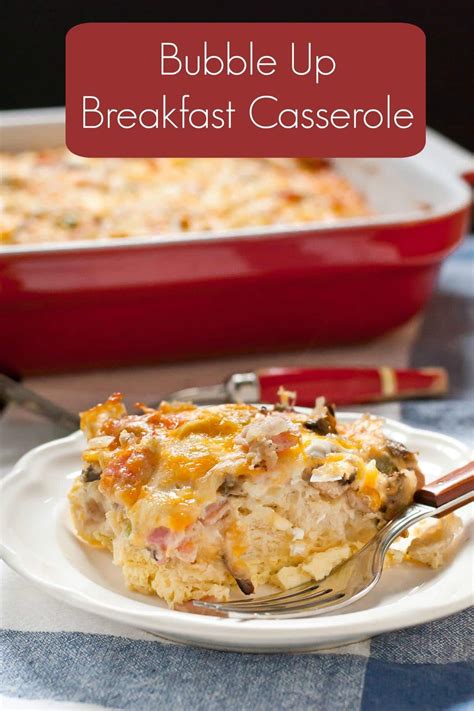 The great thing about this recipe is you can. Bubble Up Ham and Cheese Biscuit Breakfast Casserole ...
