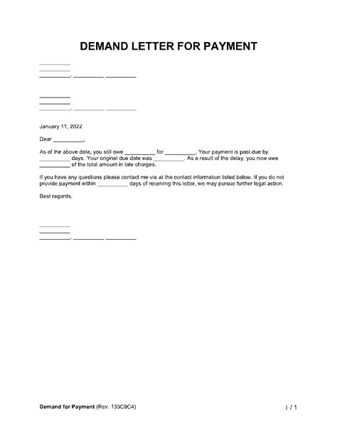 Free Demand For Payment Letter Pdf Sample Cocodoc
