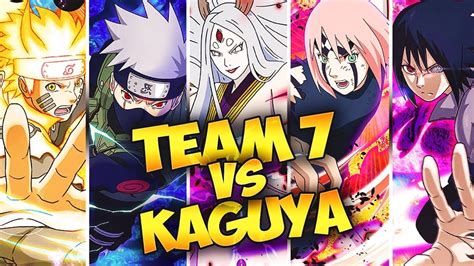 Full Fight Team 7 Naruto Sasuke Sakura Kakashi Vs Kaguya Youtube