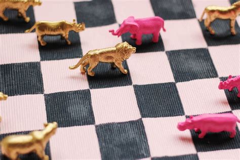 Painted Animal Checkers Inspired By Martha Stewarts New Book Plastic