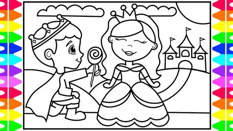 Find images of children drawing. How To Draw a PRINCESS and a PRINCE for KIDS 👑💗👑💙 Princess ...