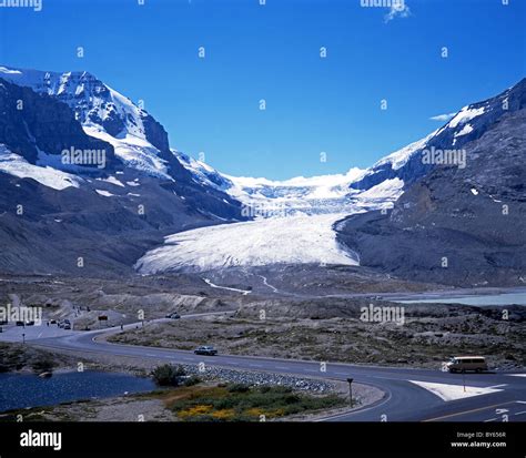 Athabasca Glacier Columbia Icefield Icefields Parkway Alberta Stock