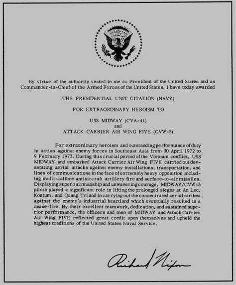 Presidential Unit Citation 1973