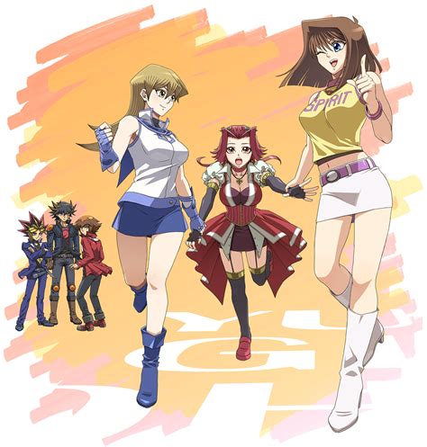 Tenjouin Asuka Izayoi Aki Yuuki Juudai Mazaki Anzu Fudou Yuusei And 1 More Yu Gi Oh And 3