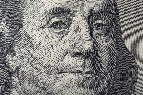 Premium Photo Portrait Of Ben Franklin On The Us 100 Dollar Bill In