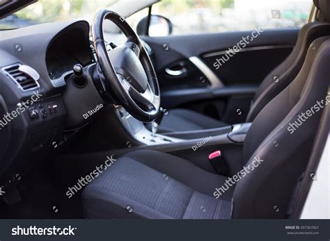 Beautiful Black Interior Of Modern Car Stock Photo 437367067 Shutterstock