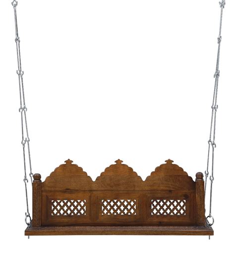 Buy Taksh Solid Wood Swing With Chain In Provincial Teak Finish By