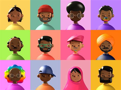 Toy Faces Library — Diverse 3d Avatars Search By Muzli