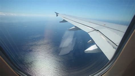 Airplane Flying Over Sea Stock Footage Video 5155514 Shutterstock