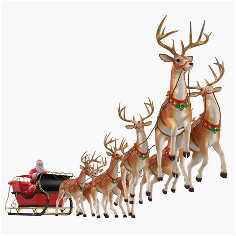 Pictures Of Santa Claus And Reindeer