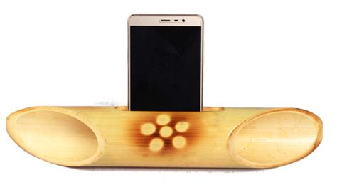 Bamboo Tumbler With Music Amplifier For Smartphonesuniversal Design