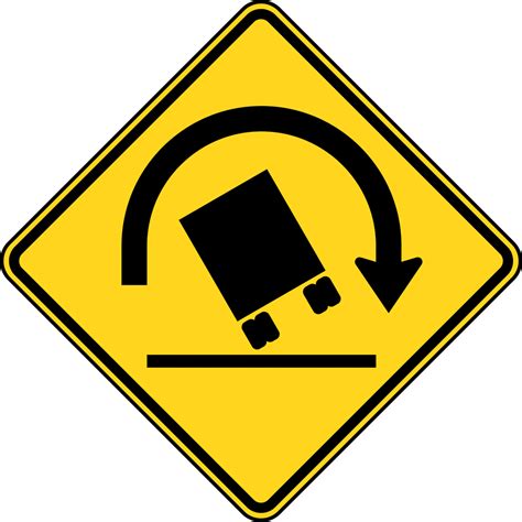 Truck Rollover Warning Color Clipart Etc
