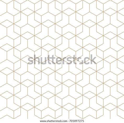 Seamless Geometric Line Grid Vector Cubes Stock Vector Royalty Free