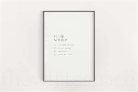 5x7 Frame Mockup Thin Black Frame Print Templates ~ Creative Market