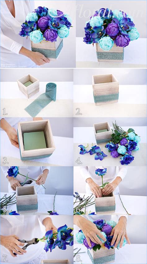 Diy Wedding Flowers And Decorating Ideas From Blue Wedding