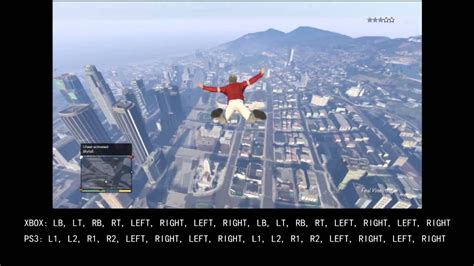 Gta 5 Cheat Codes For Xboxps3 Skyfall Superman Mode Youtube