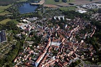 Radeburg von oben - Altstadtbereich und Innenstadtzentrum mit dem ...