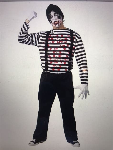 Maniacal Mime Scary Mime Adult Costume Plus Or Standard Ebay
