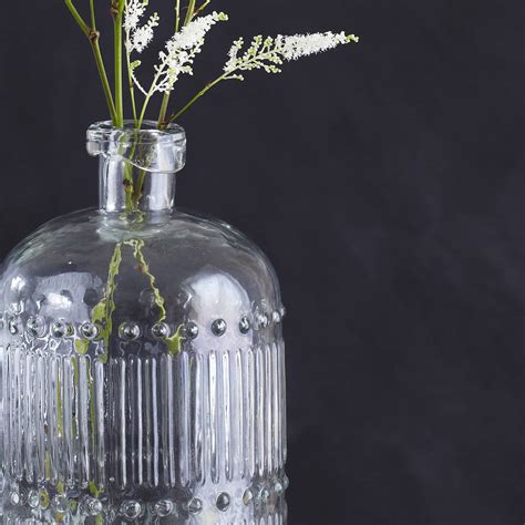 Vintage Glass Bottle Vase By Primrose And Plum
