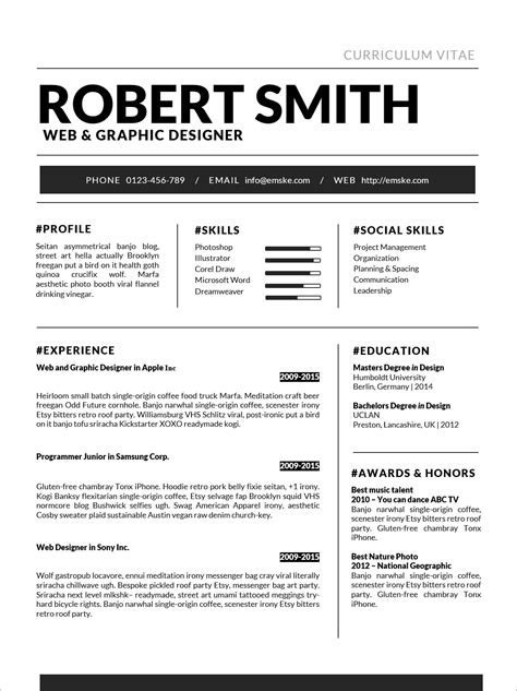 Free Standard Resume Template In Docx And Doc Format Good Resume