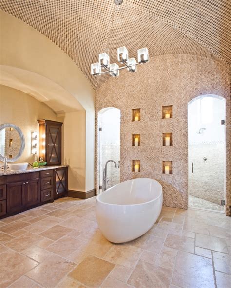 It can also be used along with beams to create a bold design (6). 18+ Vaulted Ceiling Bathroom Designs, Ideas | Design ...