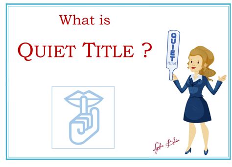 Oct 01, 2020 · a quiet title is a document that proves your property ownership when a dispute occurs. Title Tip: What Does Quiet Title Mean During Closing?