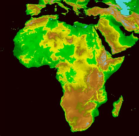 Topography Of Africa Full Size Ex