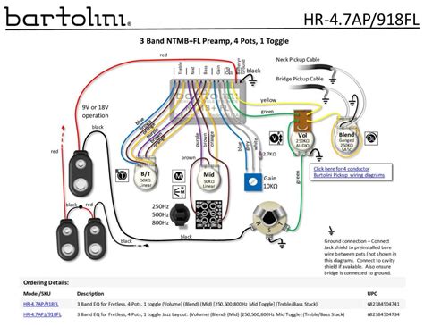 hr 4 7ap 918fl harness wiring diagram bartolini pickups and electronics