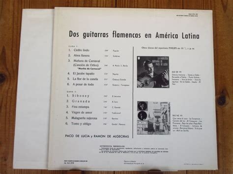 Paco De Lucia Y Ramon De Algeciras Dos Guitarras Flamencas En America Latina Guitar Records