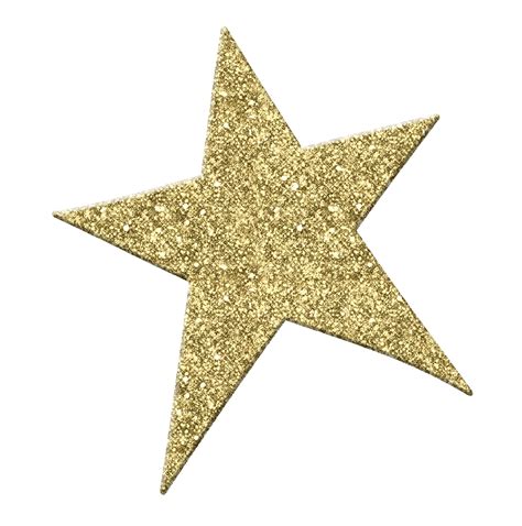 Glitter Archivo Gold Star Png Png Mart