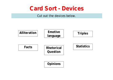 Writing To Persuade Lesson 6 Card Sort Worksheet English Year 5