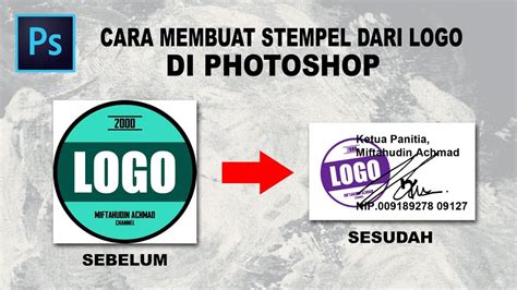 Cara Membuat Stempel Dari Logo Di Photoshop Belajar Desain Youtube