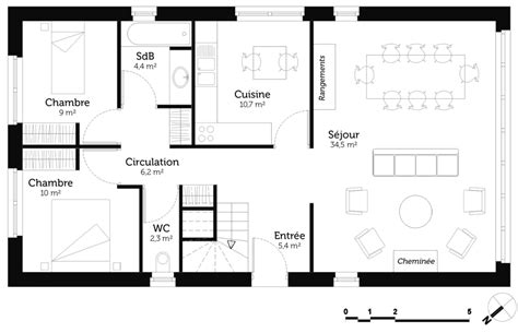 Plan Maison M Etage Chambres Ventana Blog