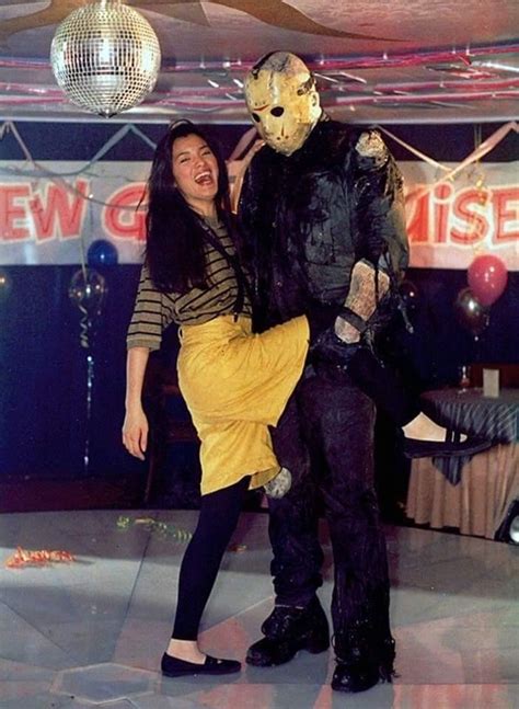 Kelly Hu And Kane Hodder Behind The Scenes Of Jason Takes Manhattan Fanofspooky On Tumblr