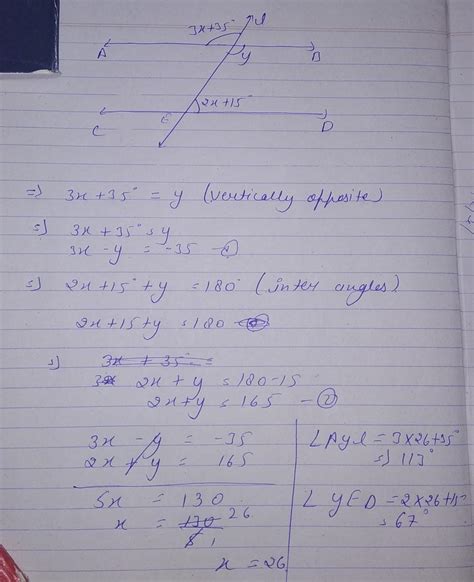 in the given figure ab cd and l is transversal then calculate the value of x