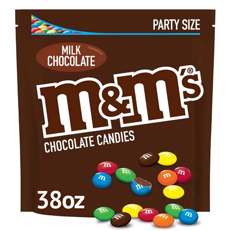 Mandms Milk Chocolate Candy Party Size 38 Oz Bag