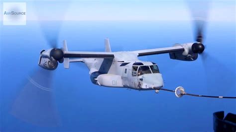 Kc 130 Aerial Refueling Mission With V 22 Ospreys Youtube